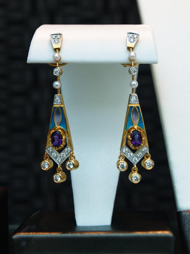 Enamel Earrings