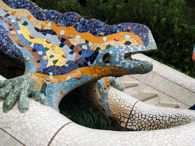 Portrait of Gaudi Dragon, Parc Guell