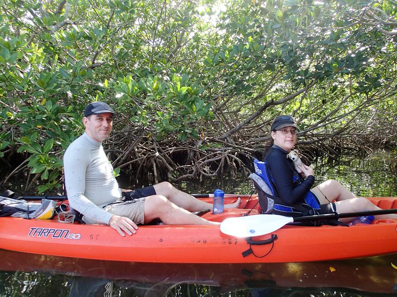 Us, kayaking in the mangroves