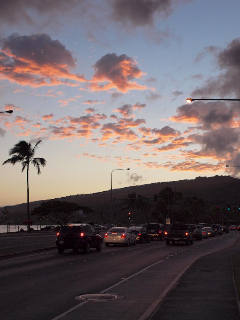 Sunset over Oahu