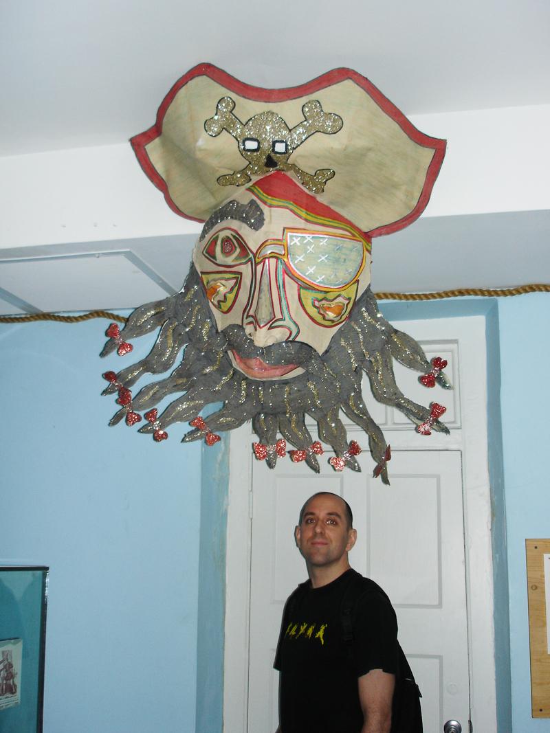 Jer with Junkanoo Pirate, Nassau, Bahamas