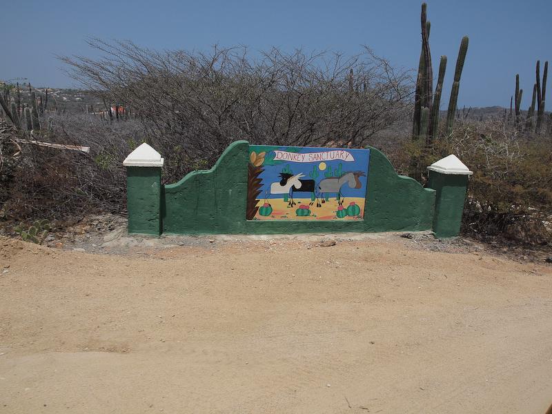 Sign for Aruba's Donkey Sanctuary