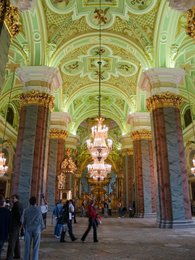 Inside the Cathedral of Saints Peter and Paul, St. Petersburg