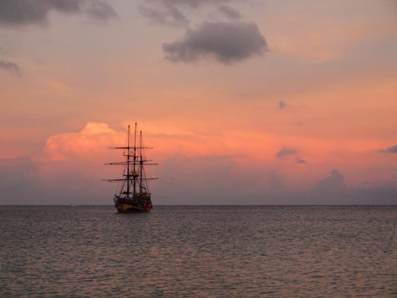 Buccaneer Queen at Sunset